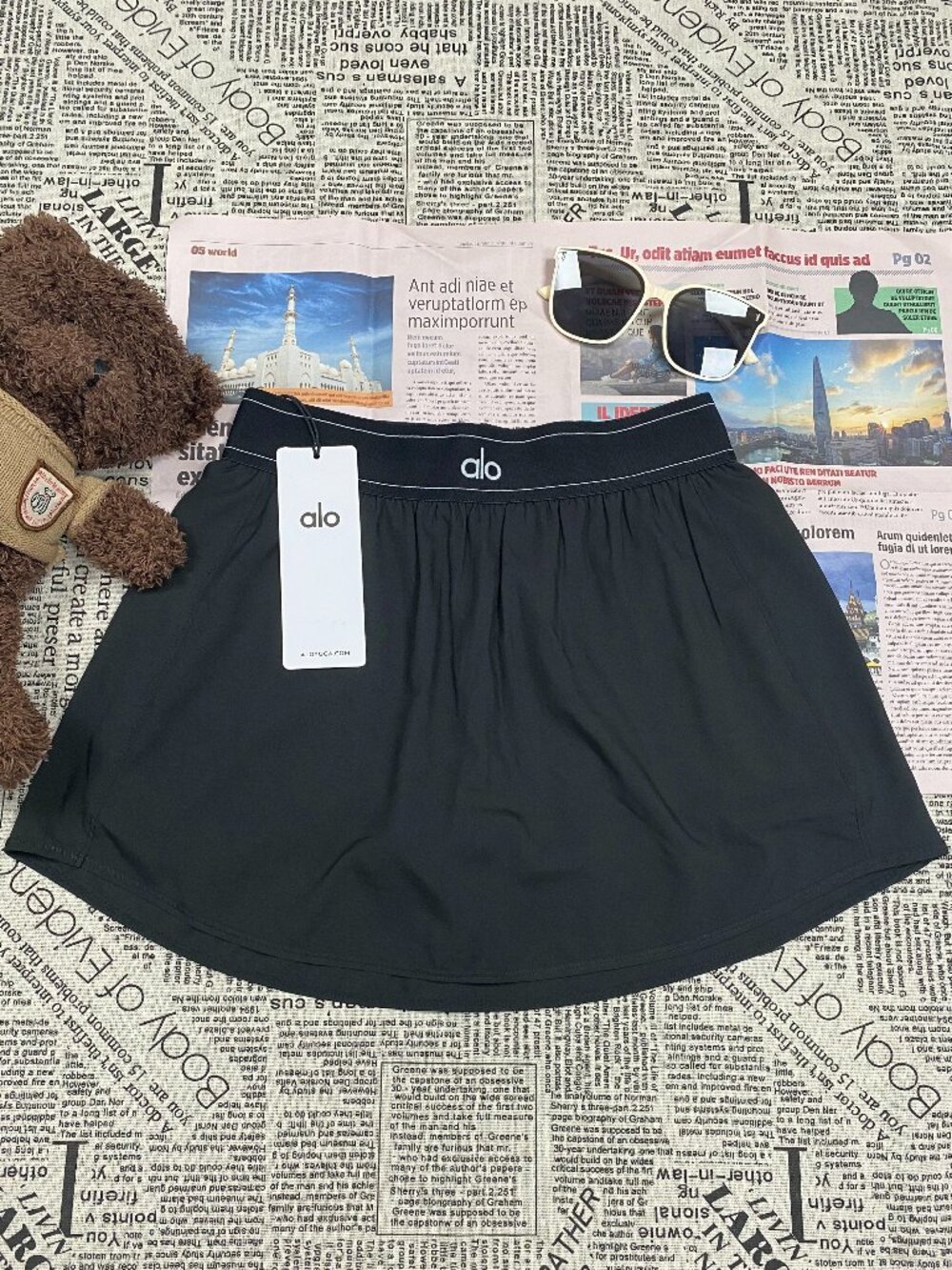 Brand New🏸ALO Yoga Match Point Tennis Skirt – Black Sports Skirt - Picture 2 of 9